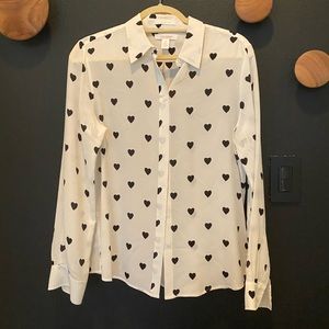 Black hearts blouse